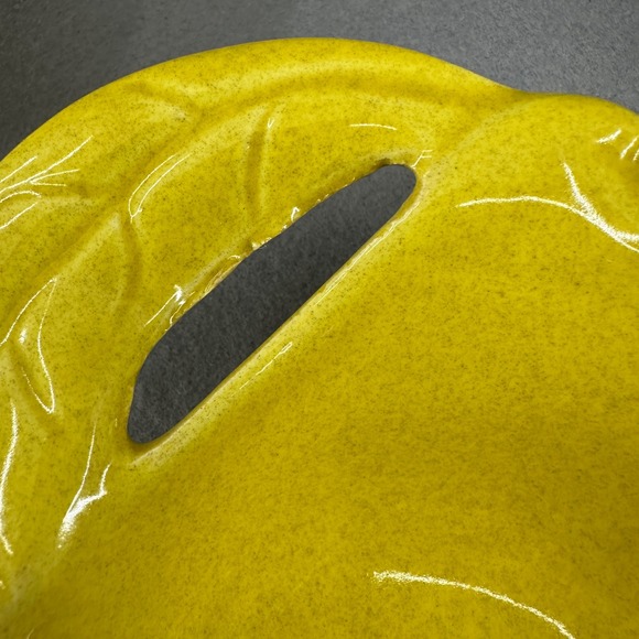 Vintage Mid Century Modern Ceramic Bowl Yellow Candy Nut Dish Set of 5 - Picture 14 of 16
